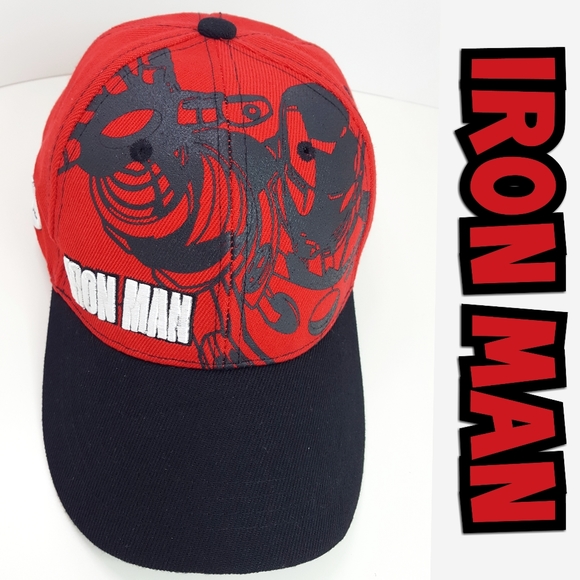 🔖NEW🔥IRON MAN Marvel Comic Red Hat|Embroiderd|Graphics|Adjustable - Picture 5 of 5